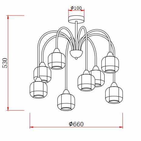 Подвесная люстра Rivoli Montaro 4078-308 Б0047341