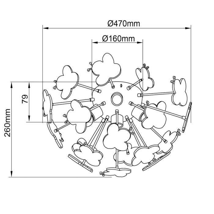 Потолочная люстра MW-Light Улыбка 365015105