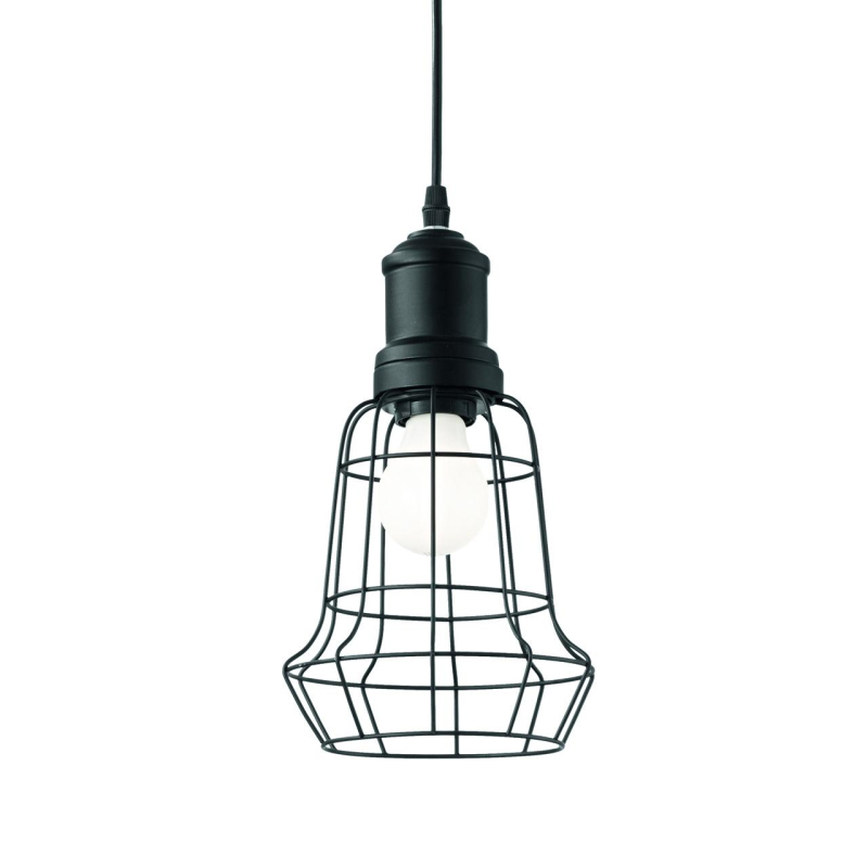 Подвесной светильник Ideal Lux Cage SP1 Square Nero 129259