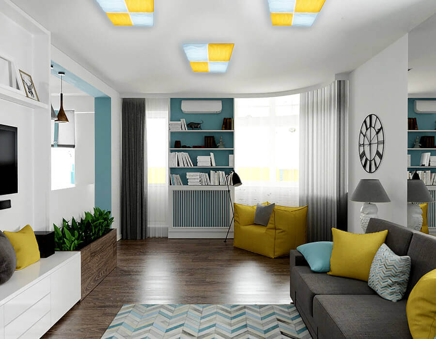 Накладная люстра Ambrella Light FP2381 WH 128W D500*500