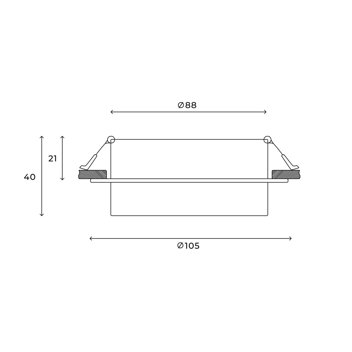 Встраиваемый светильник Hesby Lighting Nimbus HSBL_0127