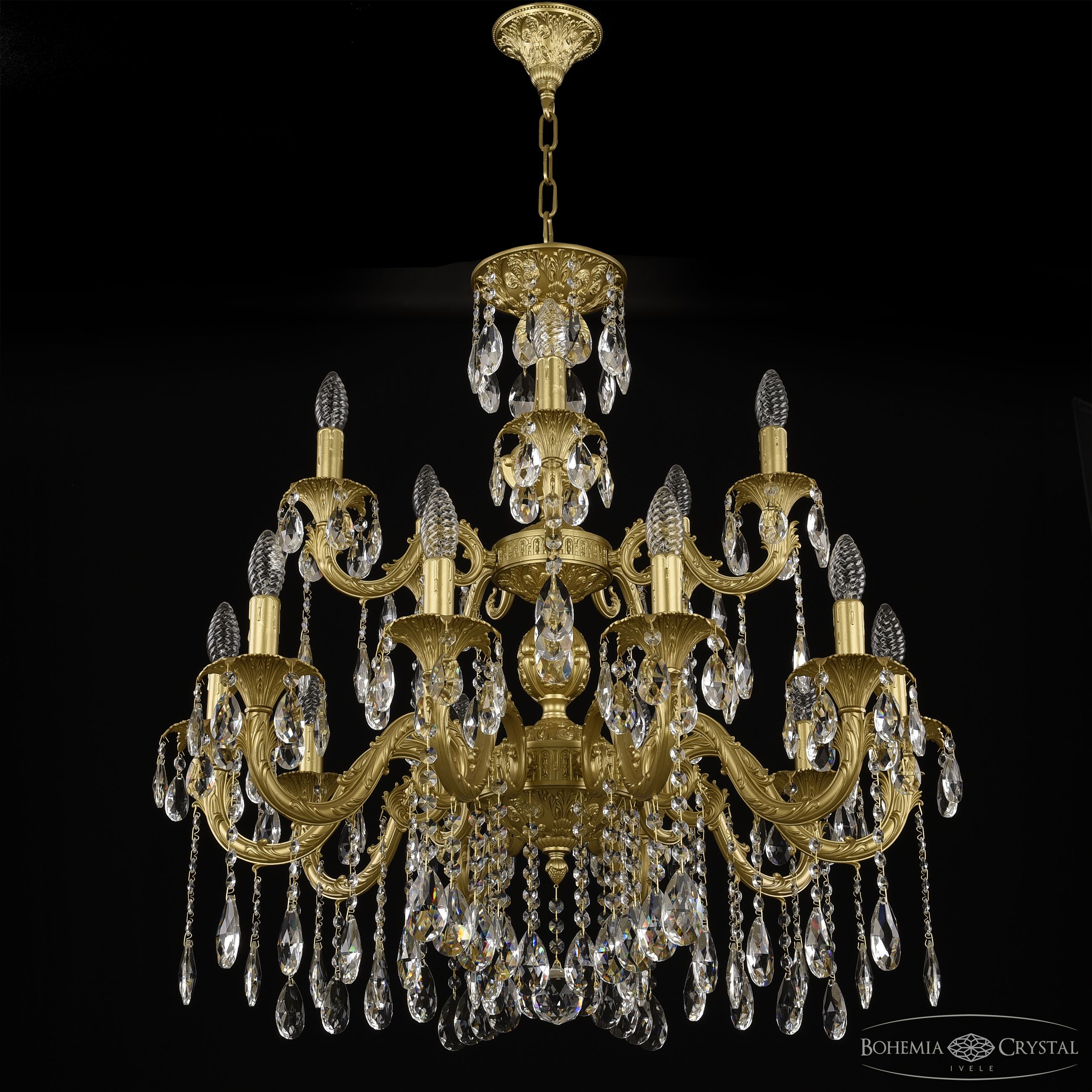 Подвесная люстра Bohemia Ivele Crystal AL79101/10+5/250/2D A AG