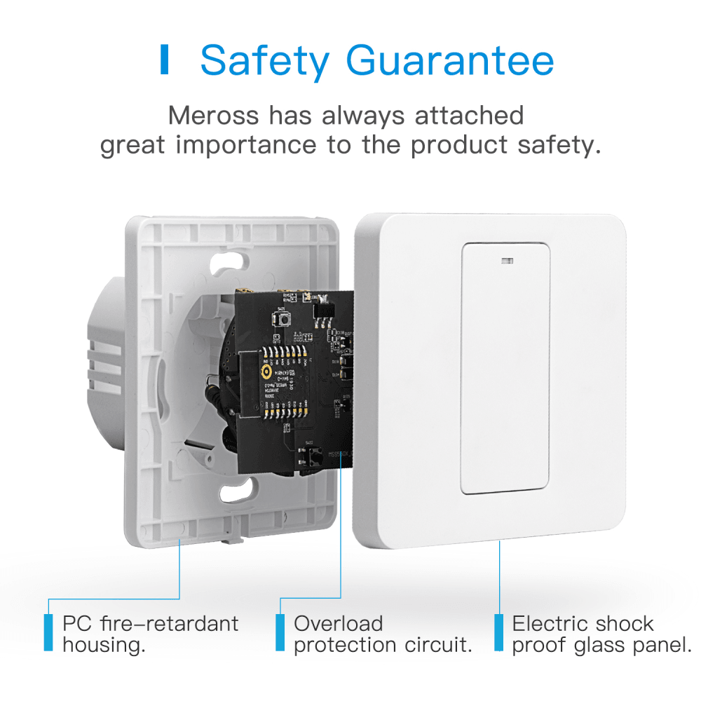 Умный выключатель HomeKit с клавишей Meross MSS510HK(EU)