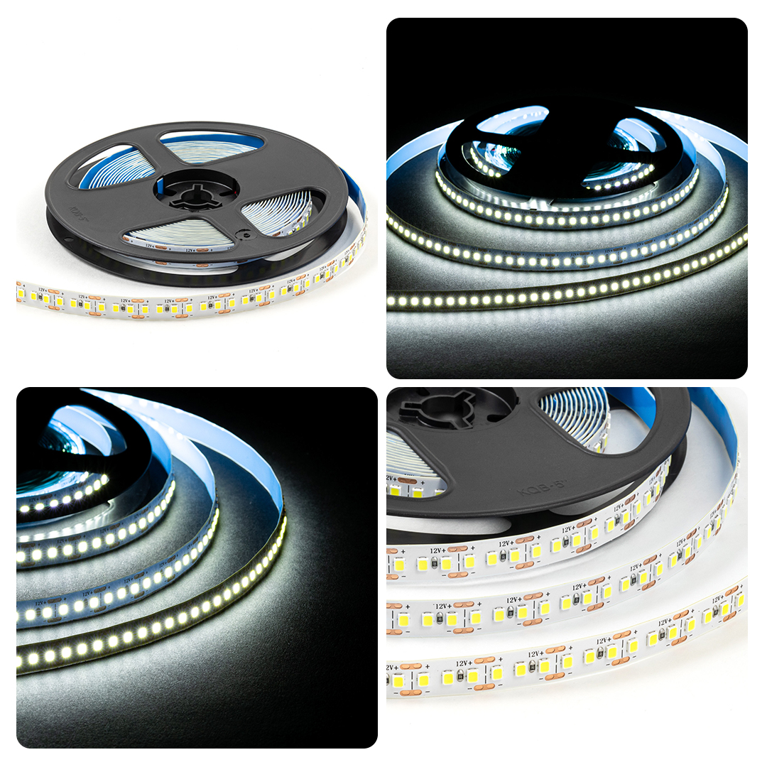 Светодиодная лента OGM 12В 5630 9,6Вт/м 6500К 27Лм/чип 5м IP20 LSE-290