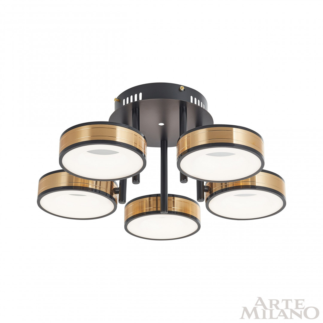 Потолочная люстра Arte Milano 271040/5R BK/GD