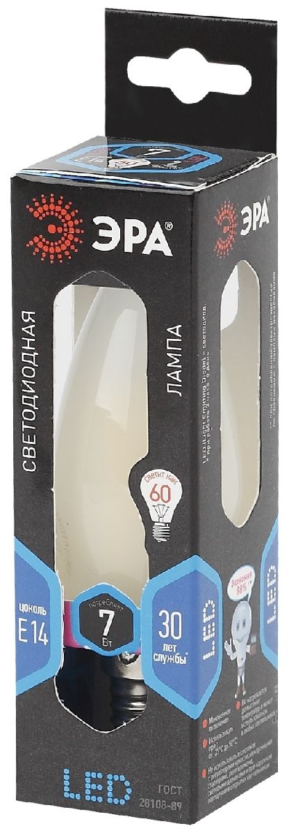 Лампа светодиодная Эра E14 7W 4000K F-LED B35-7W-840-E14 frost Б0027953
