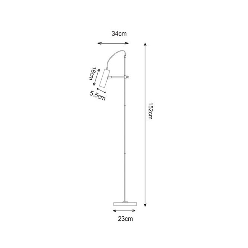 Торшер Zumaline TENSO F18014-GU10-CHROME