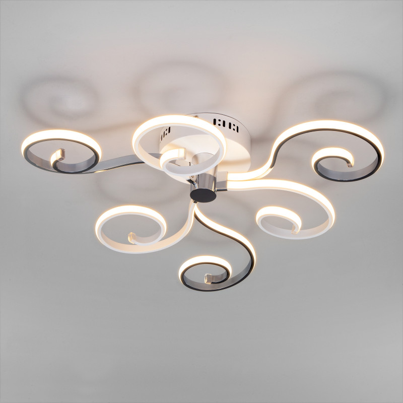 Потолочная люстра Eurosvet 90149/3 белый/хром