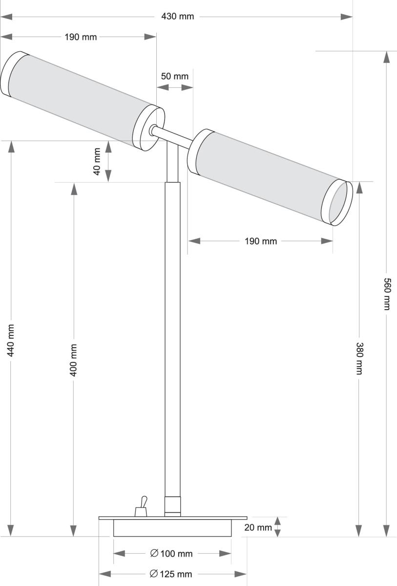Настольная лампа Kutek Saletto SAL-LG-2(Z)
