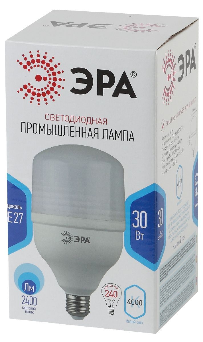 Лампа светодиодная Эра E27 30W 4000K LED POWER T100-30W-4000-E27 Б0027003