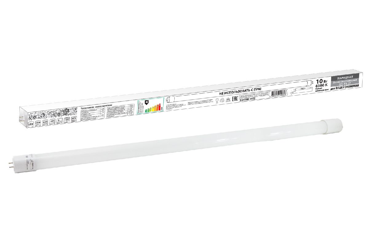 Лампа светодиодная TDM Electric G13 10W 6500K матовая SQ0340-1502