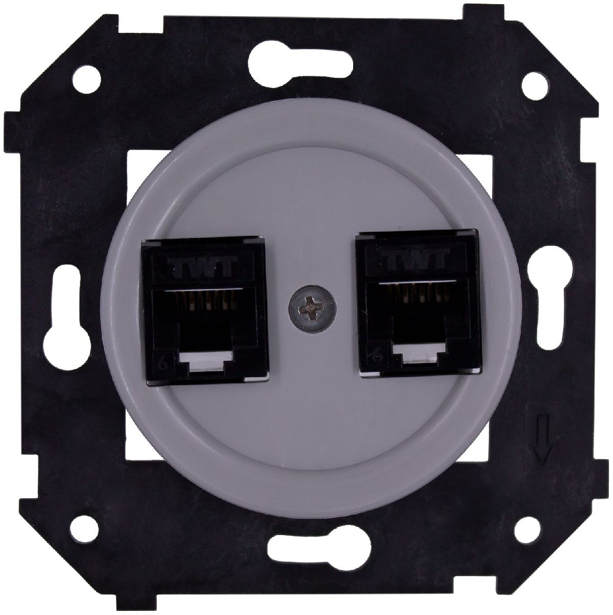 Розетка двойная компьютерная Bironi Шедель B3-302-26