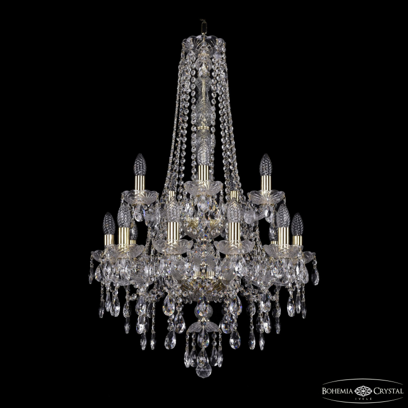 Подвесная люстра Bohemia Ivele Crystal 1415/10+5/200/h-92/2d G