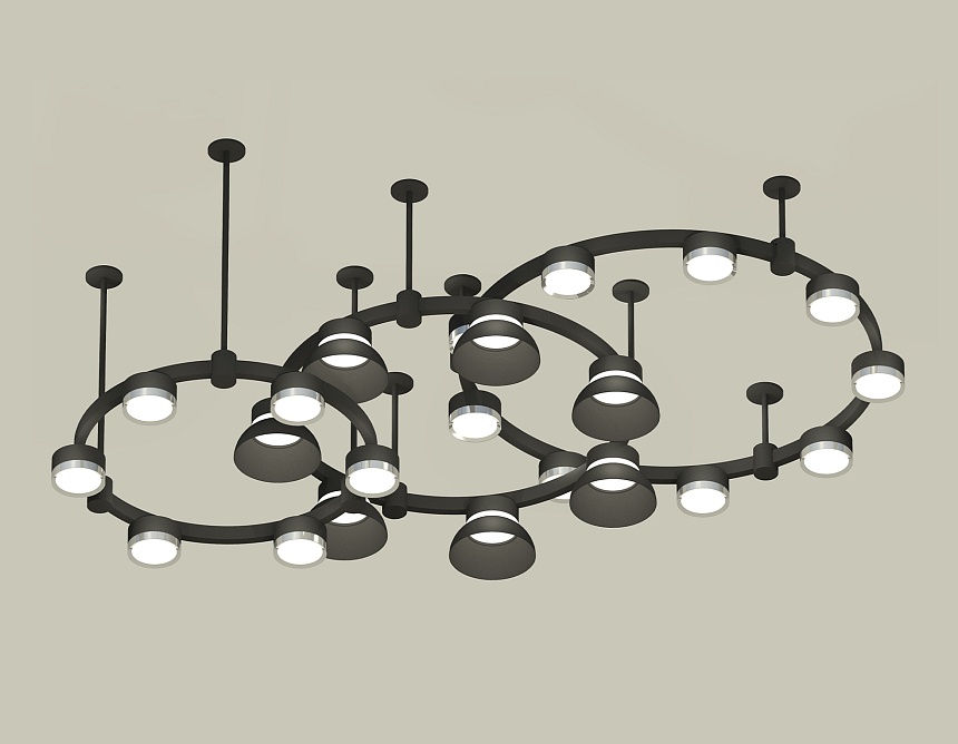 Комплект подвесного светильника Ambrella Light Techno Ring XR92222010 (A9222, A9227, C9233, C9242, C9238, C9232, N8141, N8118)