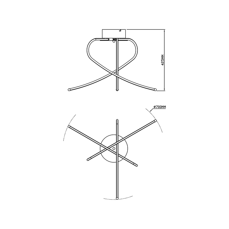 Потолочная люстра светодиодная Zumaline CARRELLO PL1100014-3
