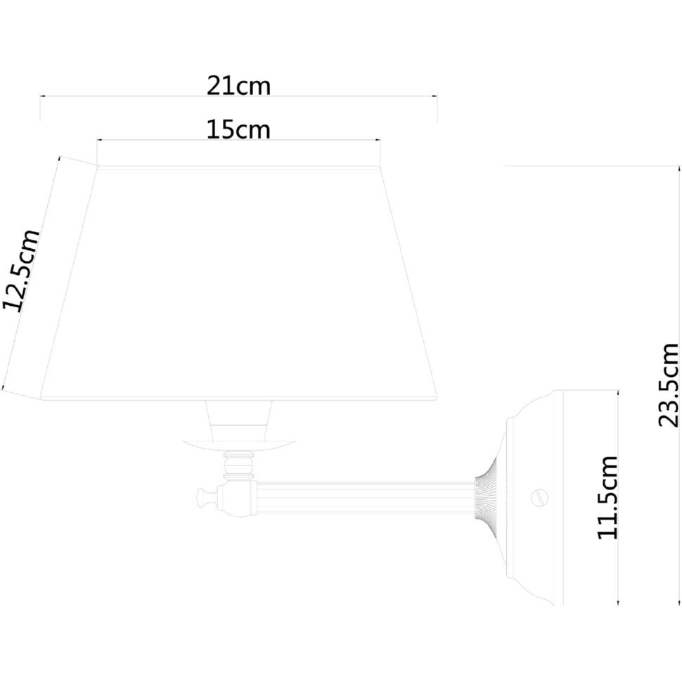 Бра с выключателем на корпусе Arte Lamp York A2273AP-1AB