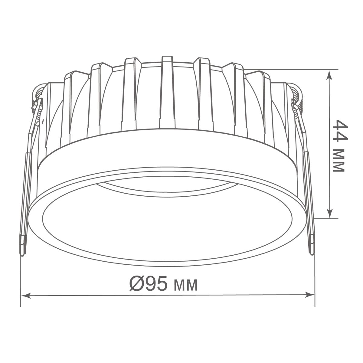 Встраиваемый светильник Donolux Crater DL20764R15CCT1W