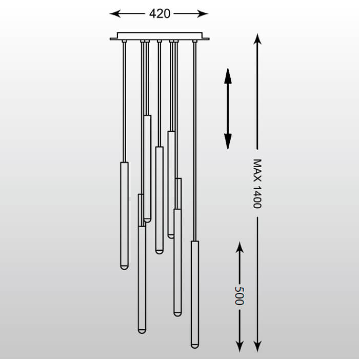 Подвесной светодиодный светильник Zumaline LOYA P0461-09C-B5SC