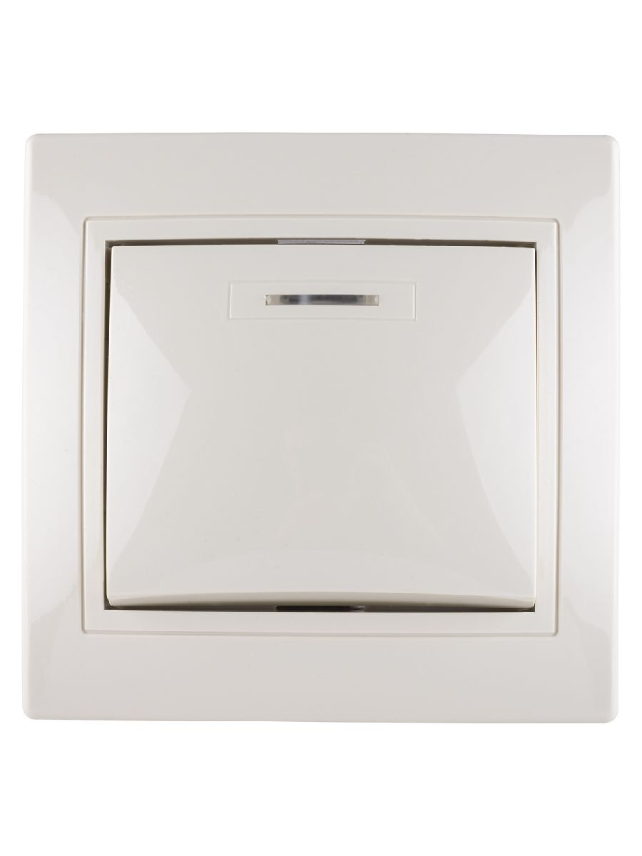 Выключатель одноклавишный с подсветкой Таймыр TDM Electric SQ1814-0104