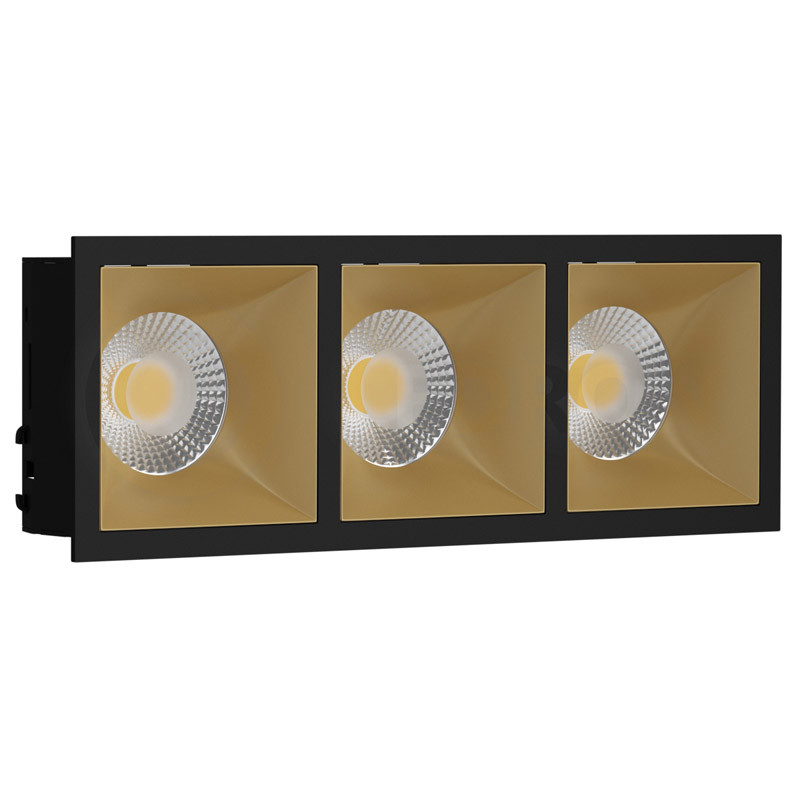 Встраиваемый светильник LeDron RISE KIT 3 Black/Gold 00000014658