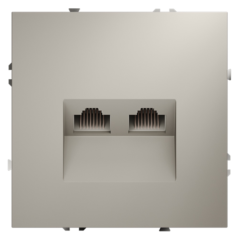 Розетка компьютерная двойная Voltum S70 VLS060203 (кашемир)