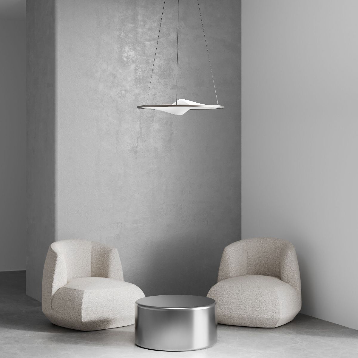 Подвесной светильник Eurosvet Occhio 40026/1 LED серый a069308