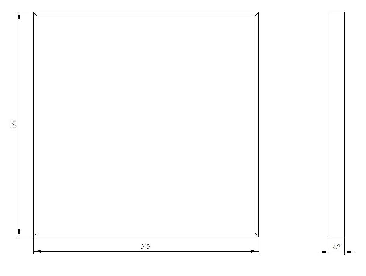 Светодиодная панель Эра SPO-910-1-40K-045 Б0046477