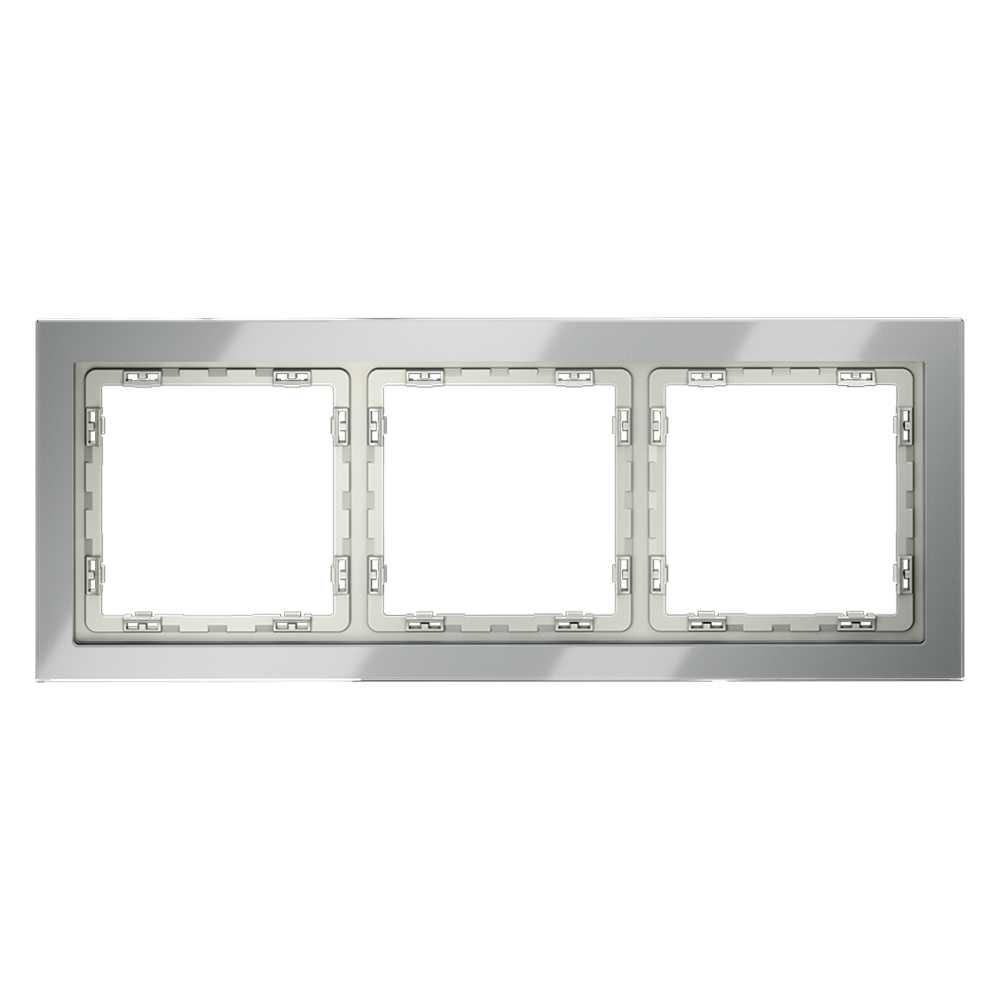 Рамка на 3 поста Voltum S70 VLS110305 (сталь, стекло)