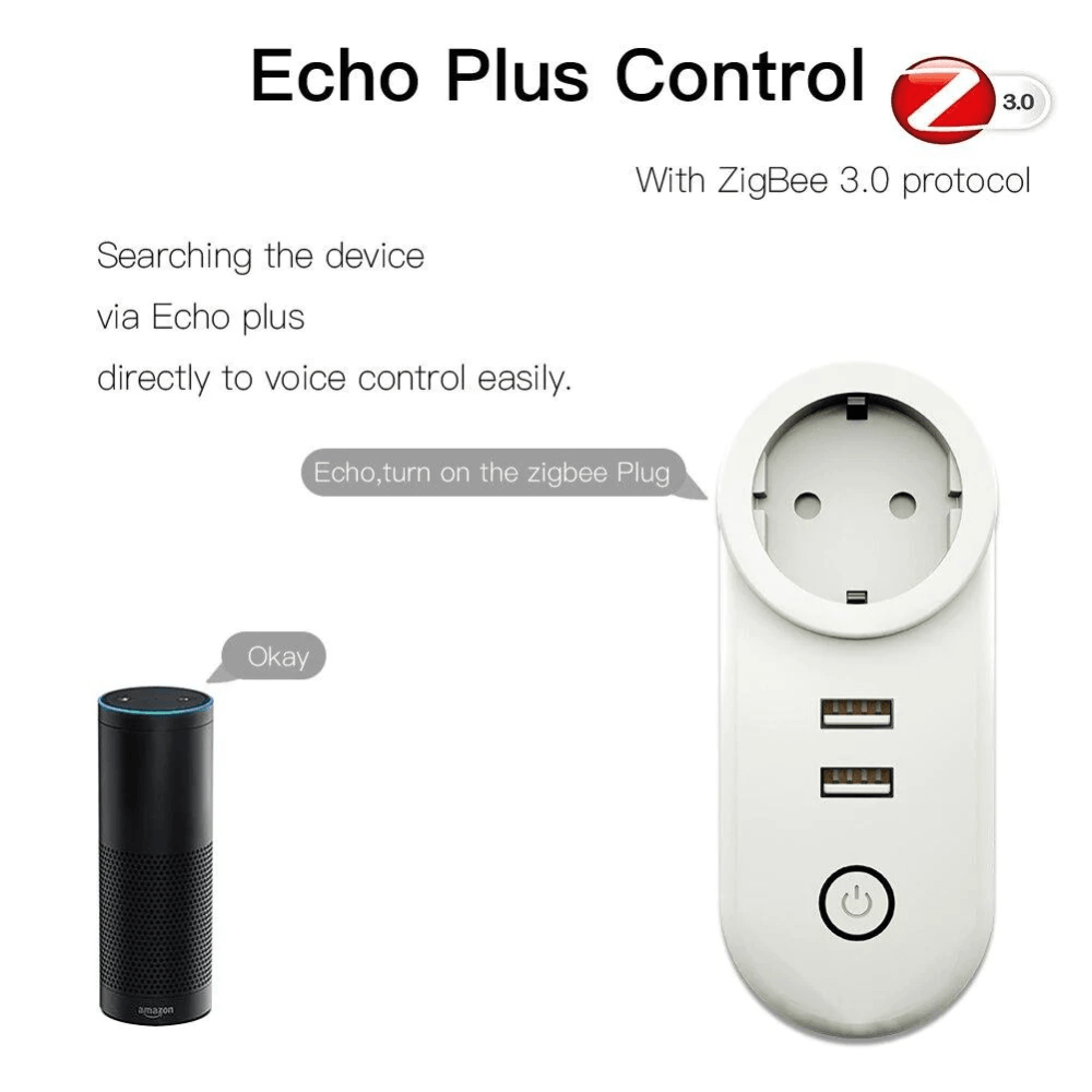 Розетка 1-пост. Moes Smart Socket Zigbee 110-240В 16А ZP-LZ-EU2U