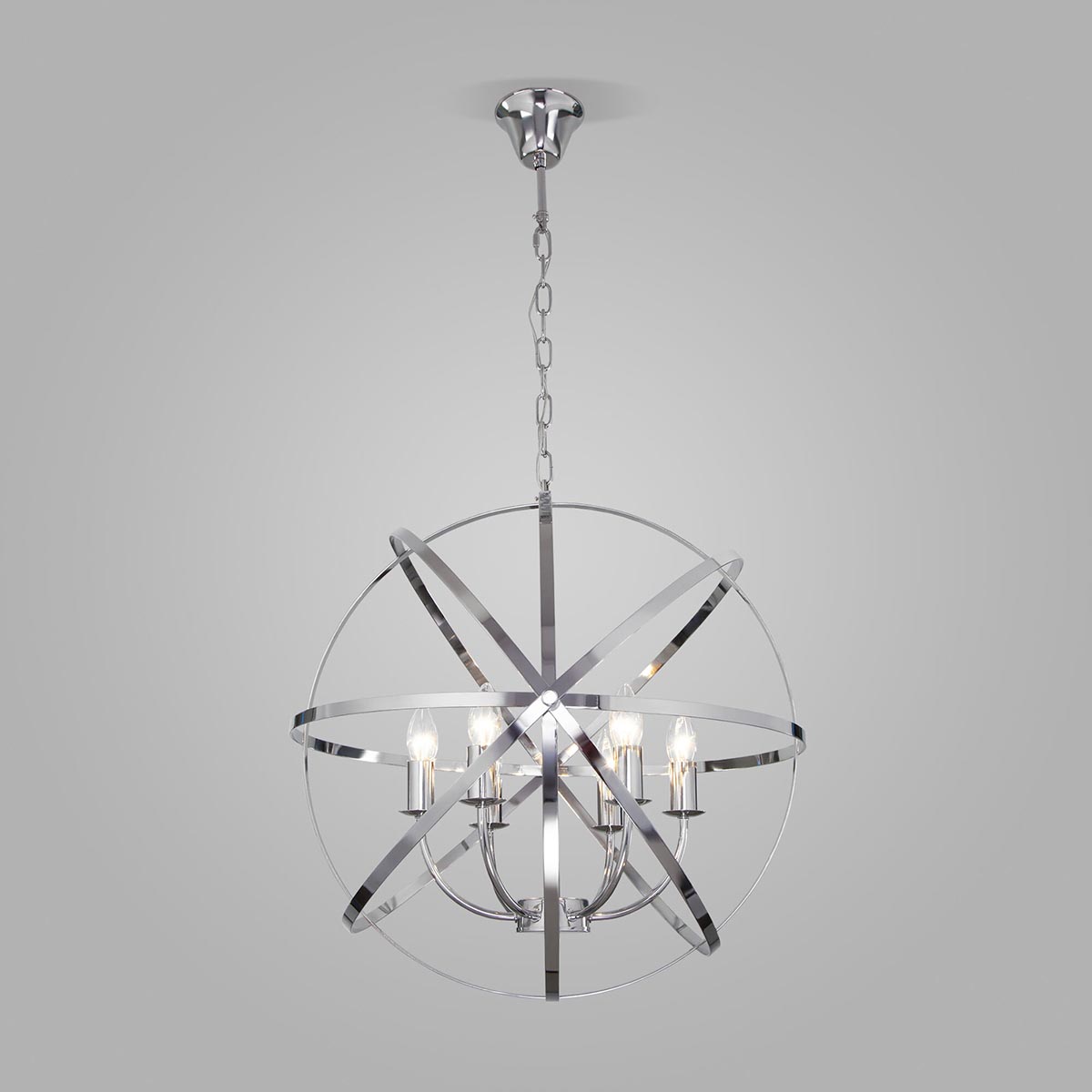 Подвесная люстра Eurosvet Santi 60139/6 хром Smart a058346