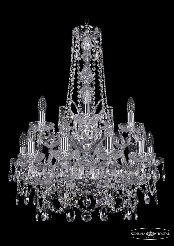 Подвесная люстра Bohemia Ivele 1411/10+5/195/h-77/2d/Ni