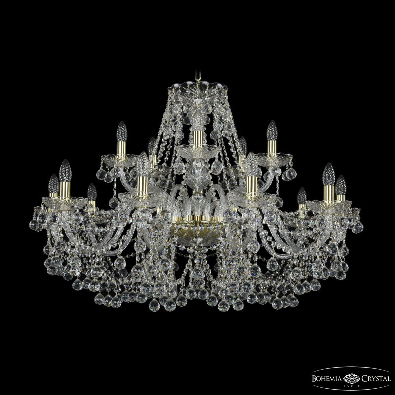 Подвесная люстра Bohemia Ivele Crystal 1409/10+5/360 G