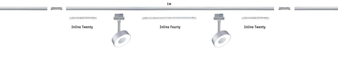 Трековый светодиодный cветильник Paulmann URail Inline Ninety 95293