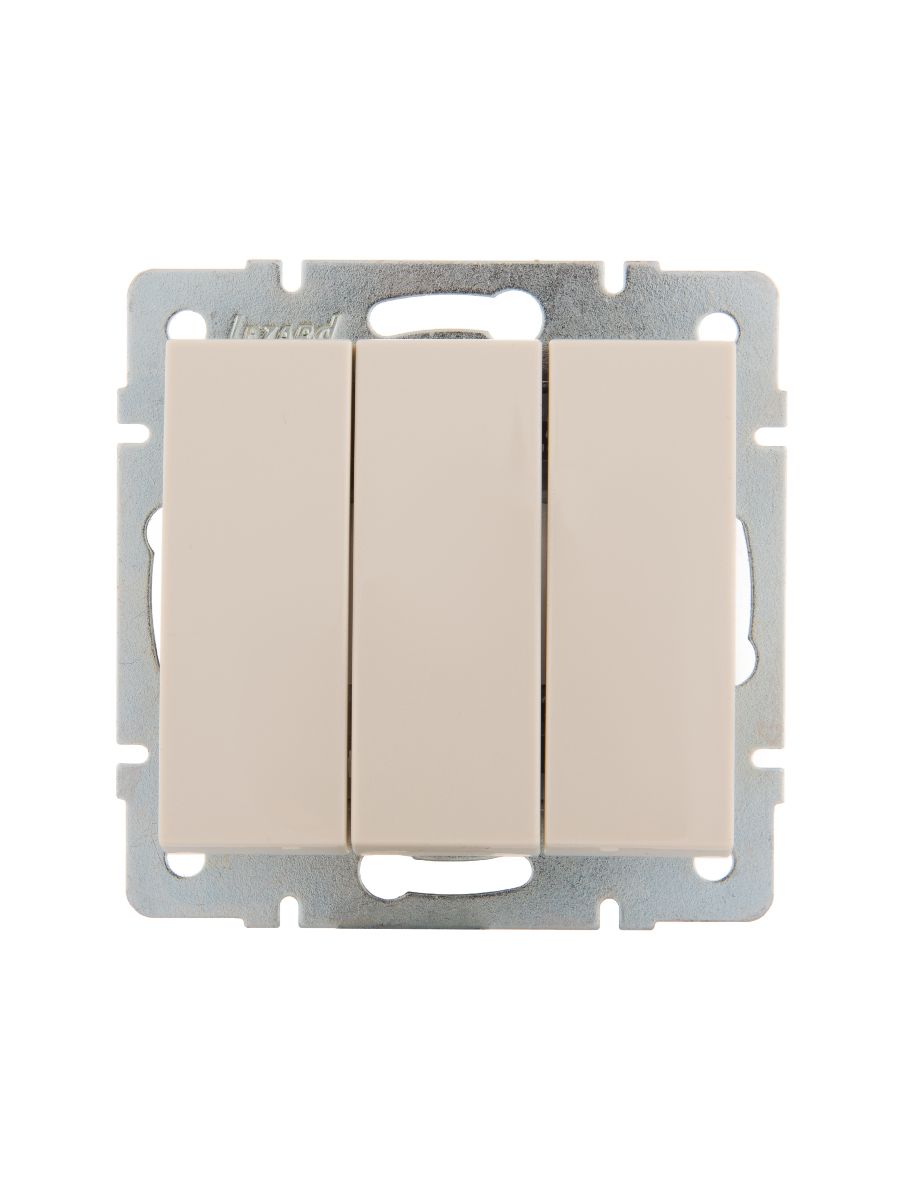 Выключатель тройной Lezard Rain 703-0388-109