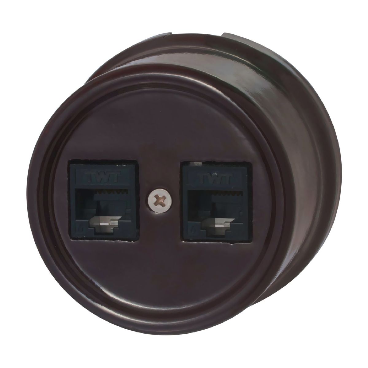 Розетка RJ45 информационная двойная Bironi Лизетта B1-302-02