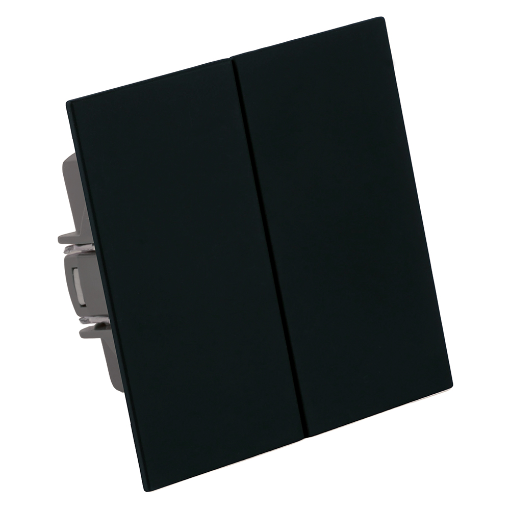 Выключатель 2-клавишный (механизм) Stekker Мия 250В 10А RSW10-3104-05 черный бархат 50443