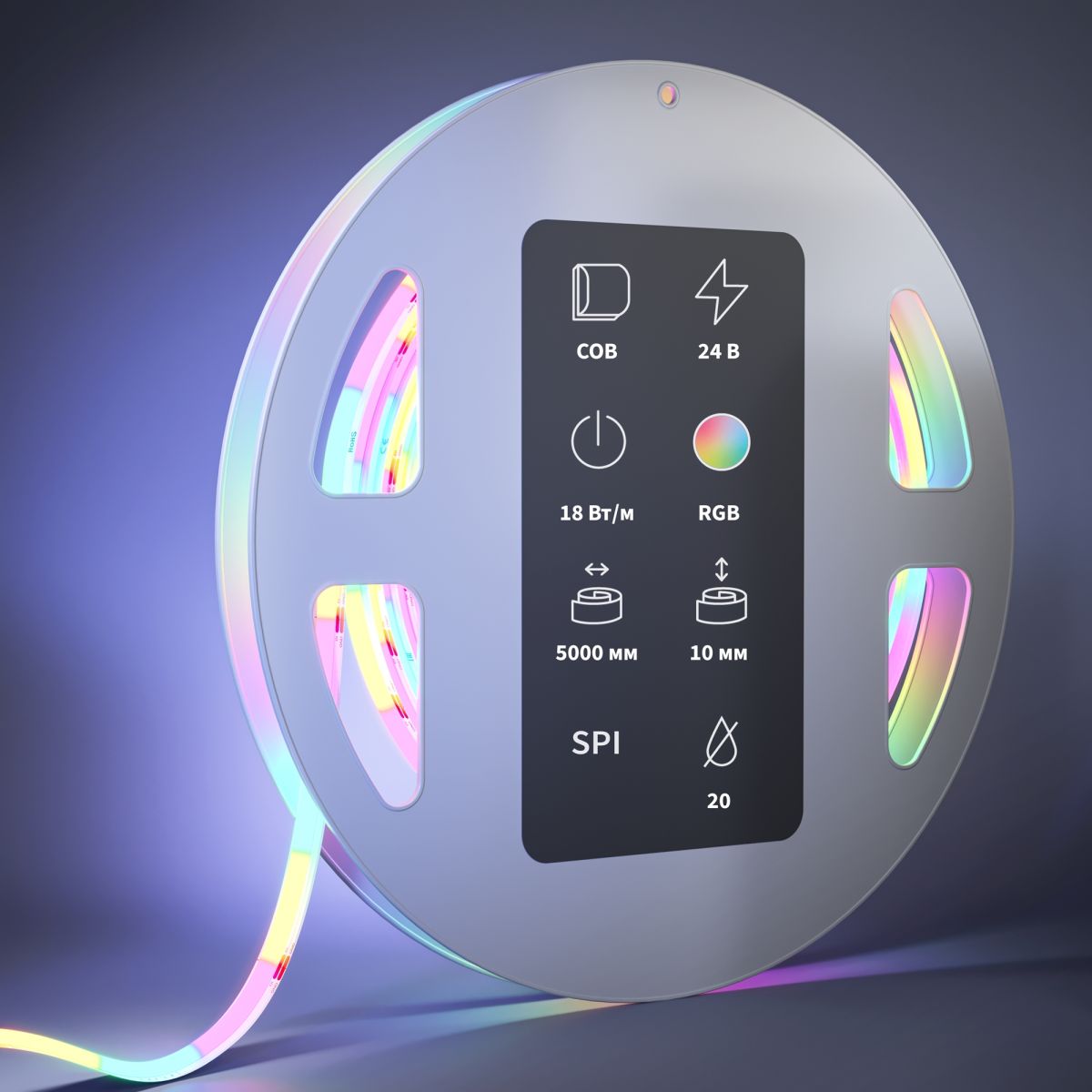 Светодиодная лента Maytoni Led Strip 24В COB 18Вт/м RGB 5м IP20 201250