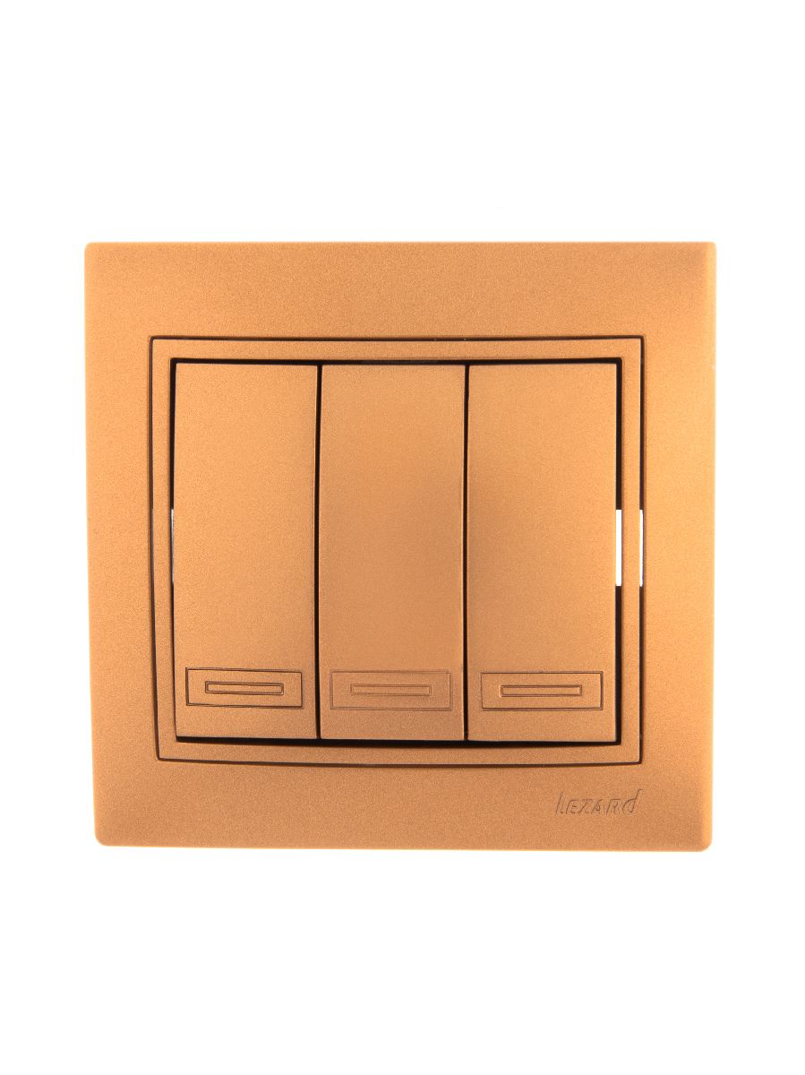 Выключатель тройной Lezard Mira 701-1313-109