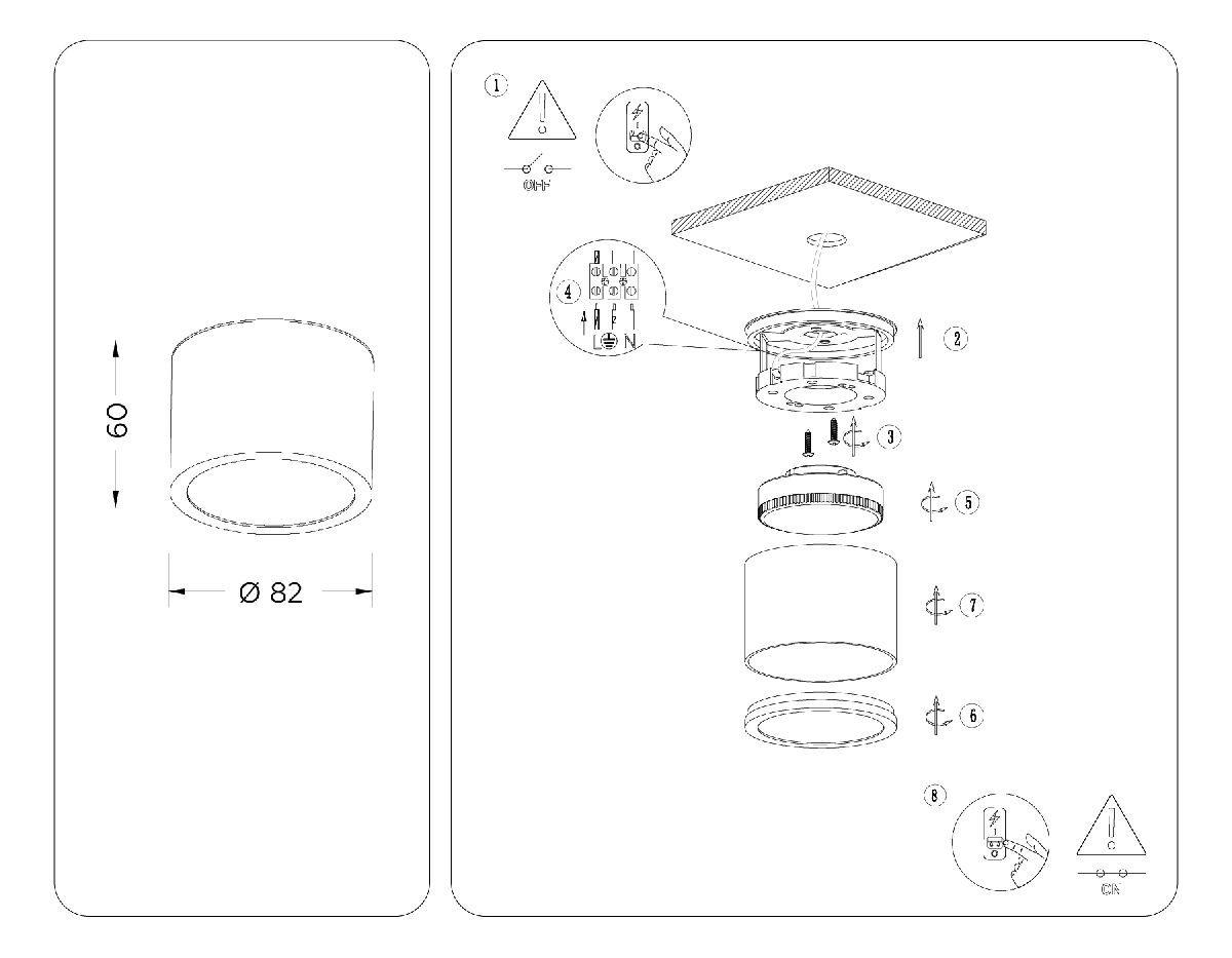 Накладной светильник Ambrella Light IP Protect TN6550