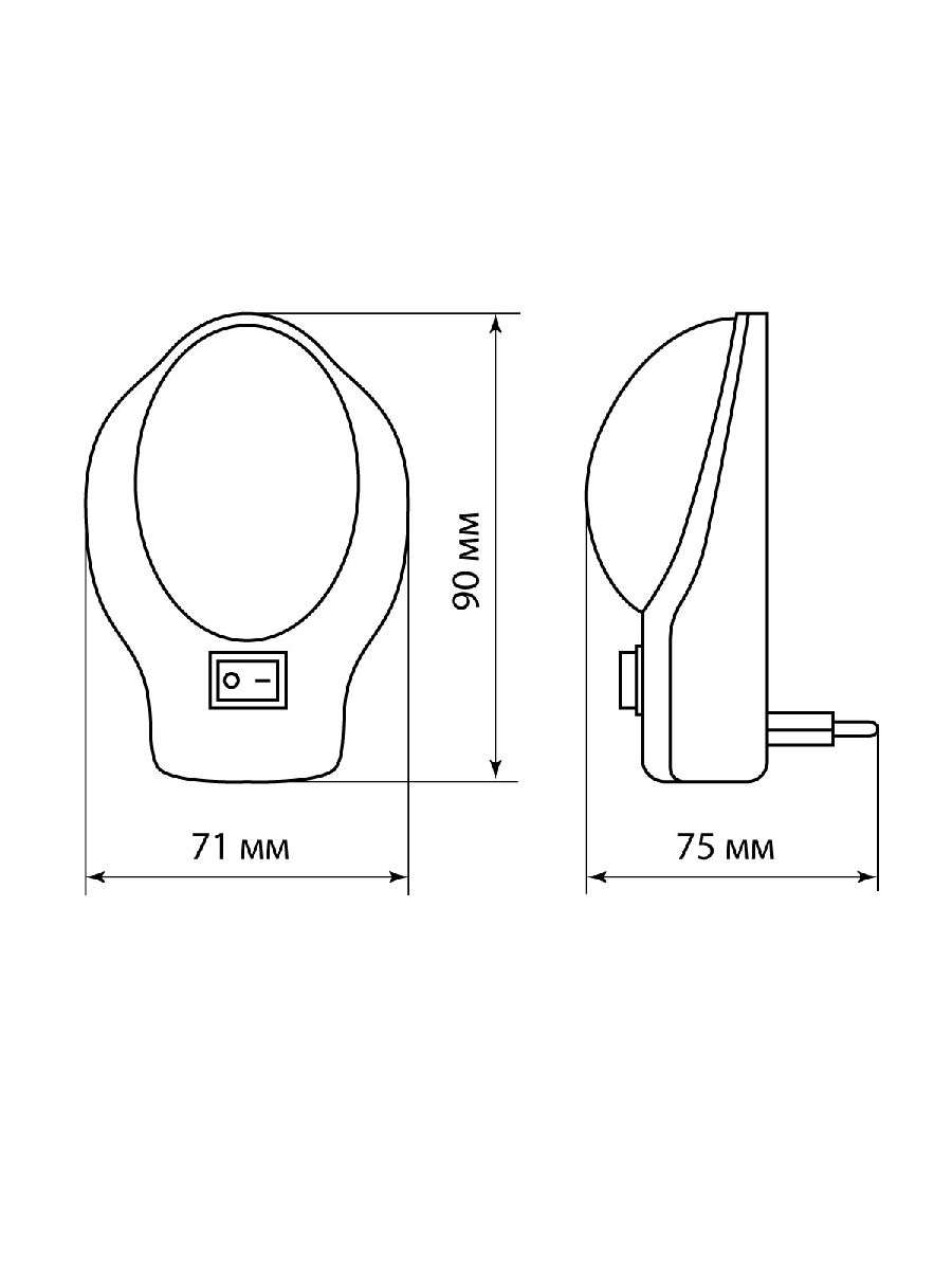 Светильник-ночник TDM Electric Овал SQ0357-0013