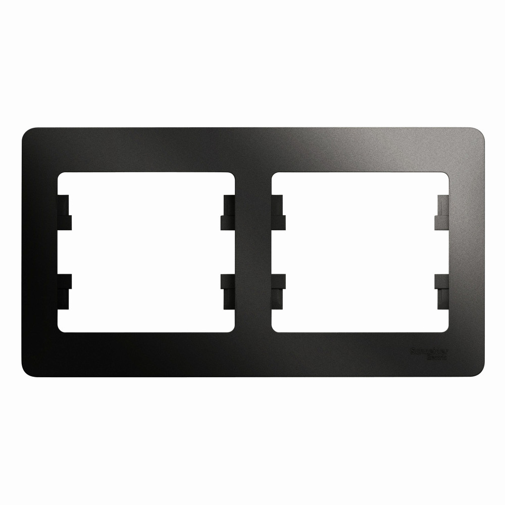 Рамка 2-ая горизонтальная Systeme Electric Glossa Антрацит GSL000702