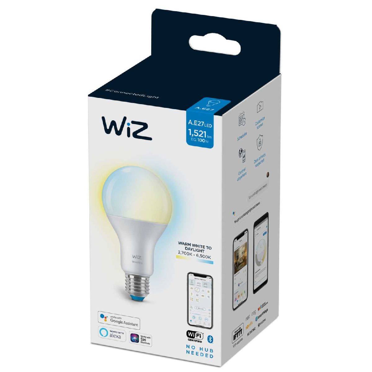 Умная светодиодная лампа Wiz Wi-Fi BLE100WA67E27927-65TW1PF/6 E27 13W 2700/6500K 929002449602