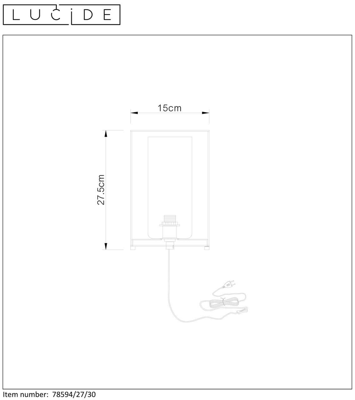 Настольная лампа Lucide DOUNIA 78594/27/30