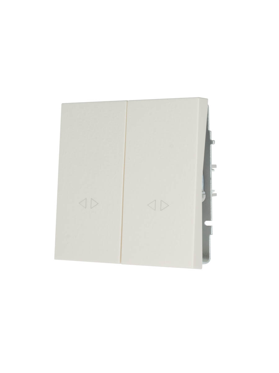 Выключатель двойной промежуточный, безвинтовой зажим/клемма Lezard Zima 704-9088-107TW