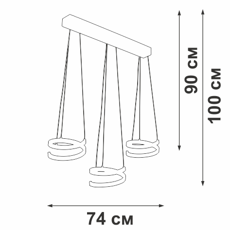 Подвесной светильник Vitaluce V3047-0/3S