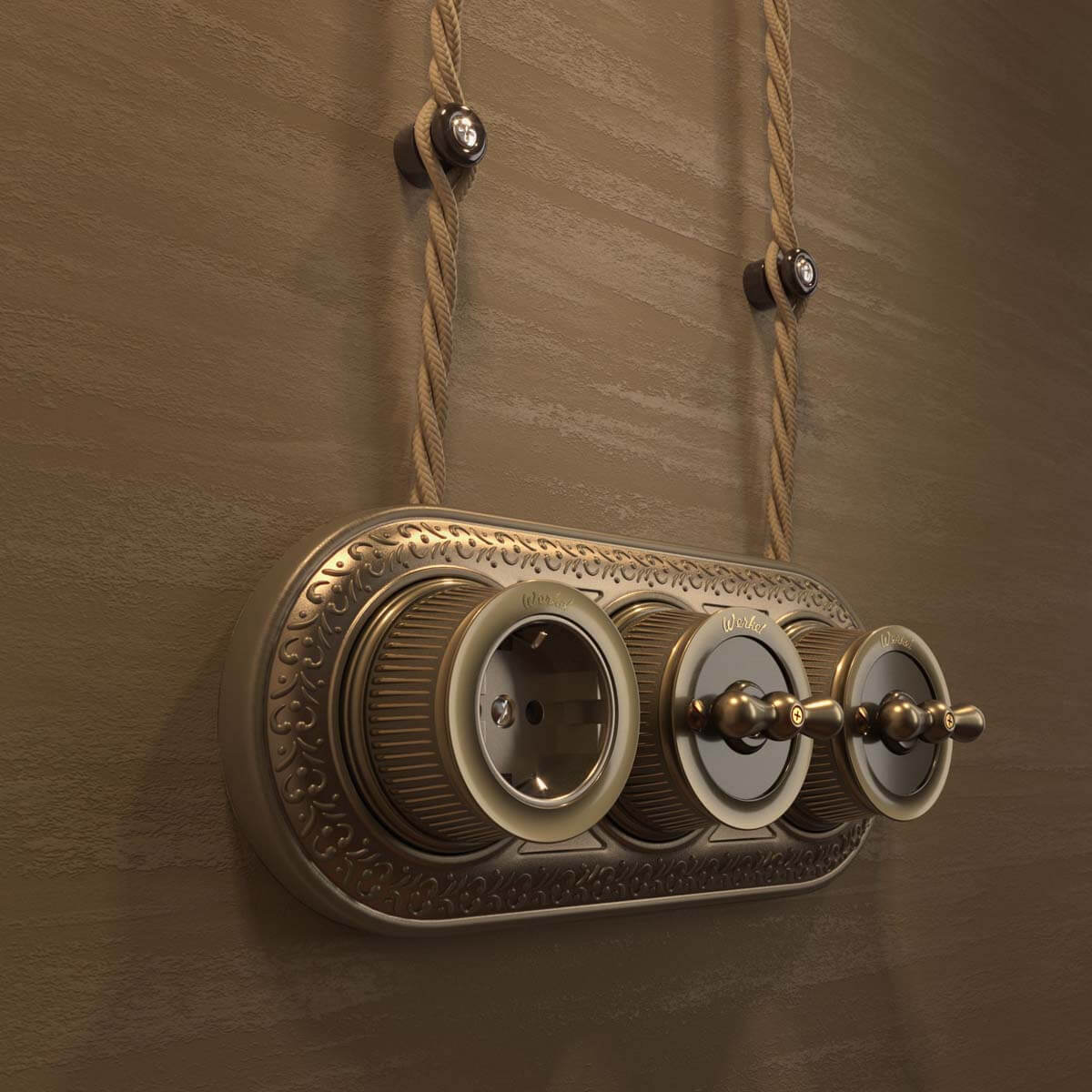 Переключатель одноклавишный Werkel 4690389166617 W5712012