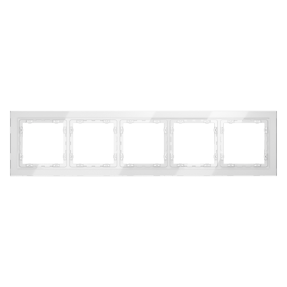 Рамка на 5 постов Voltum S70 VLS110501 (белый, стекло)