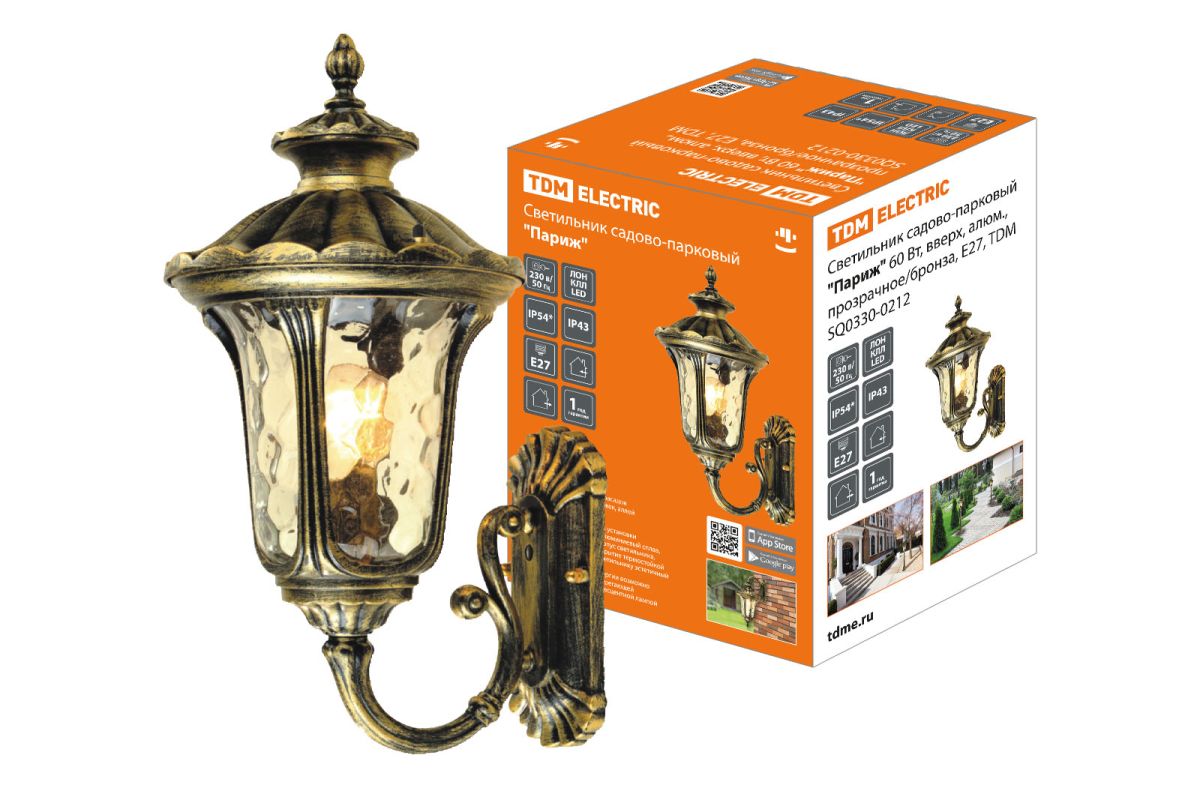 Уличный настенный светильник TDM Electric Париж SQ0330-0212