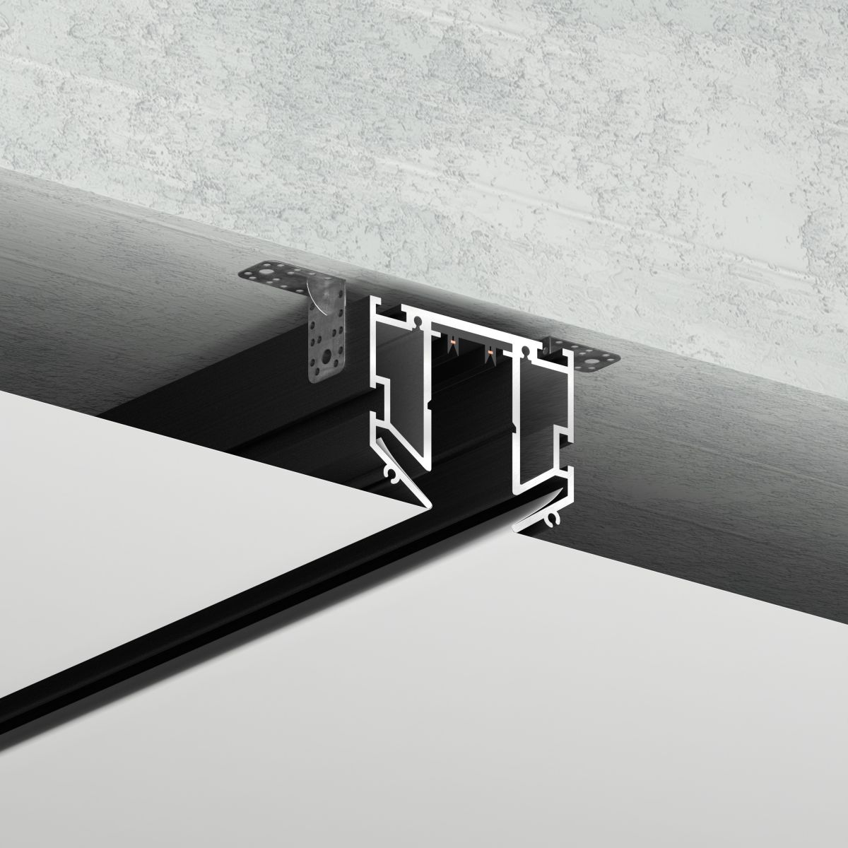 Шинопровод с адаптером Luminotti Slimline L.297.2M.BK