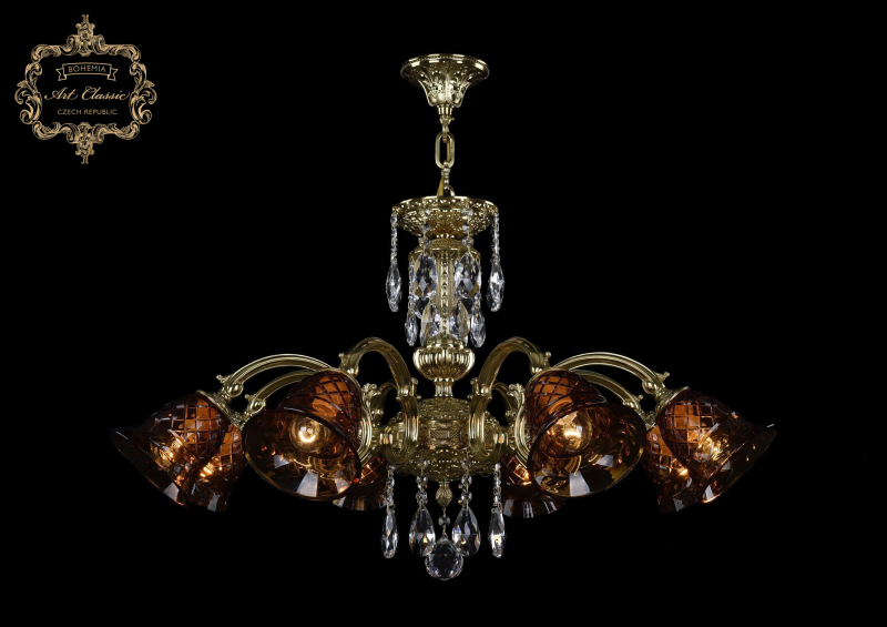 Подвесная люстра Art Classic 31.31.8.NV215IV.150SP.G.Sp.Amber.1B